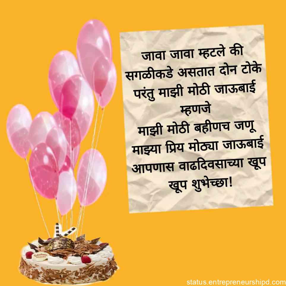 Happy Birthday Wishes For Jaubai In Marathi